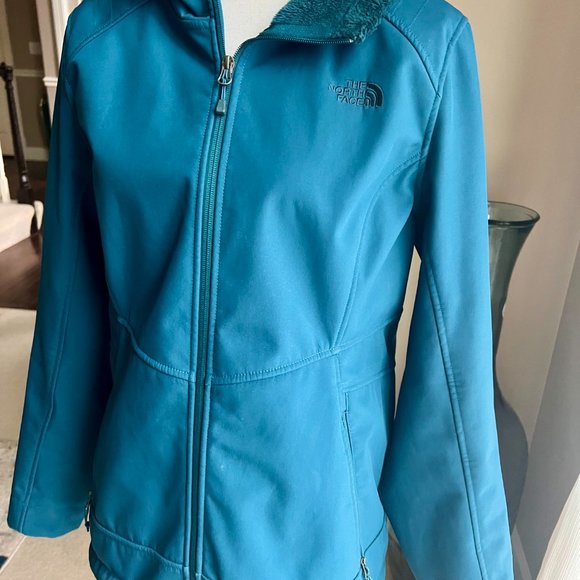 The North Face ladies teal soft shell winter jacket size L - Picture 5 of 8